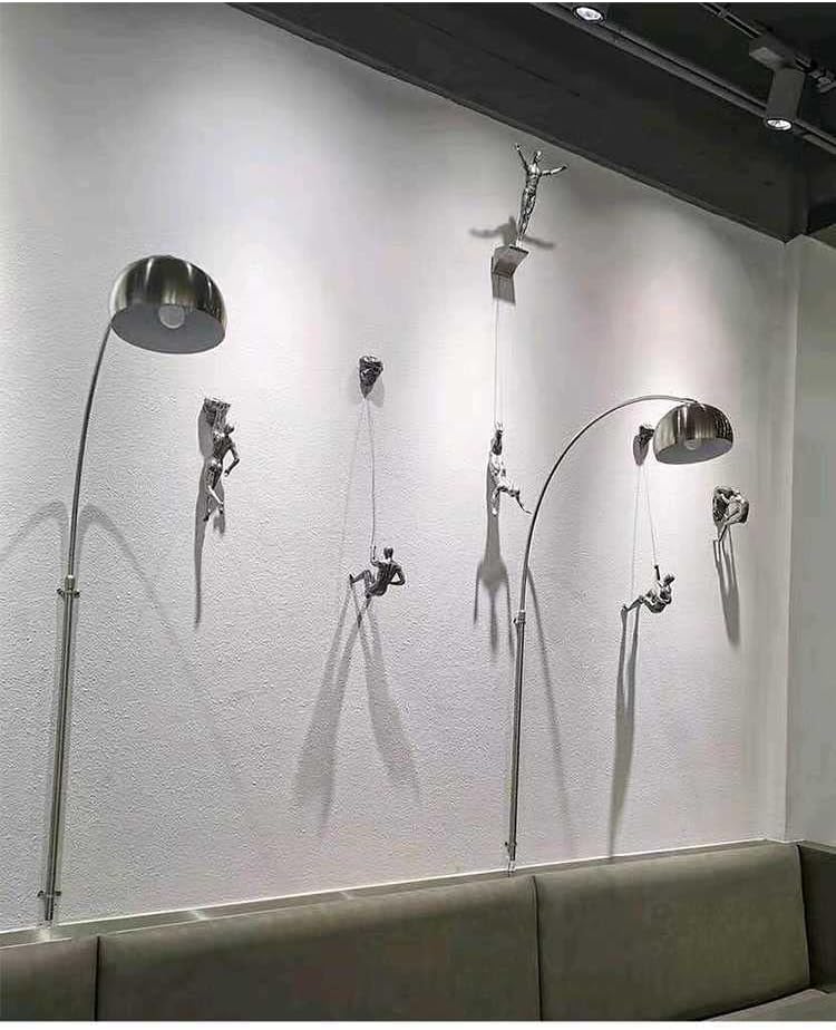 Rock Climbing Athlete Resin Sculpture