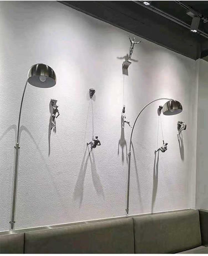 Rock Climbing Athlete Resin Sculpture