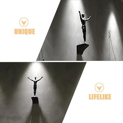 Rock Climbing Athlete Resin Sculpture