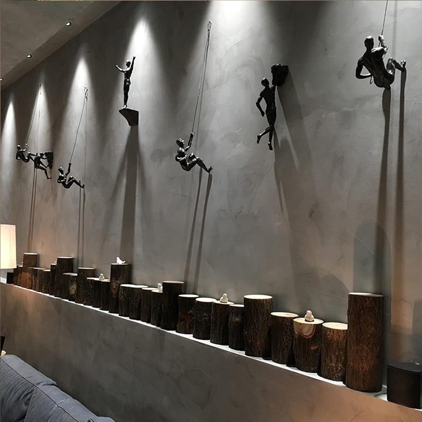 Rock Climbing Athlete Resin Sculpture