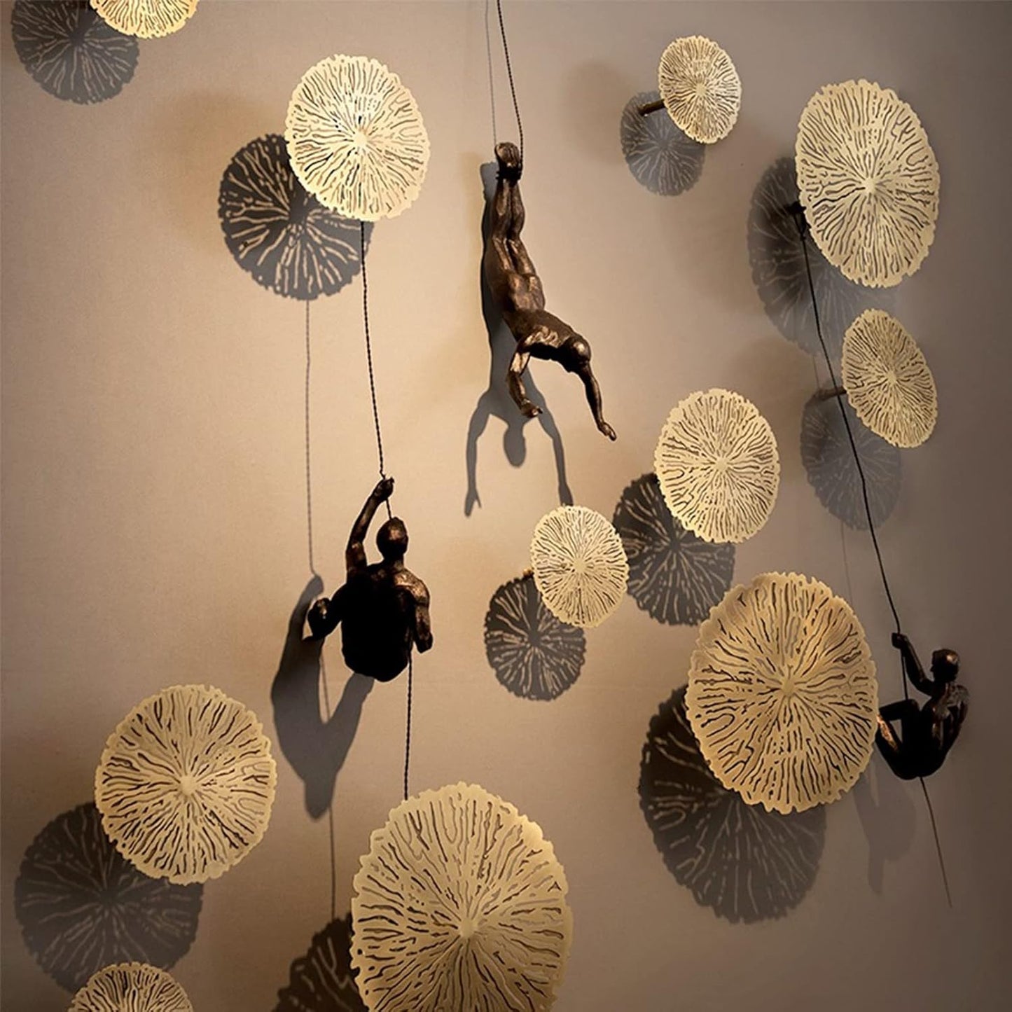 Rock Climbing Athlete Resin Sculpture