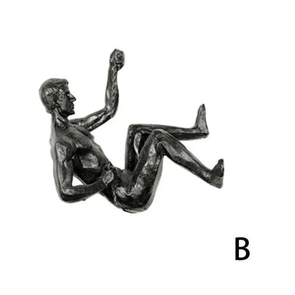 Rock Climbing Athlete Resin Sculpture